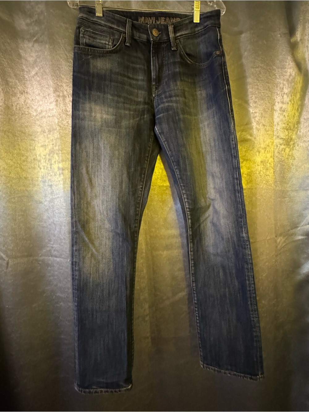 Men's Mavi Dark Blue Straight-Leg Jeans